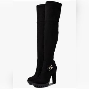 GUESS Women's Tailia Over-The-Knee Boot-Black